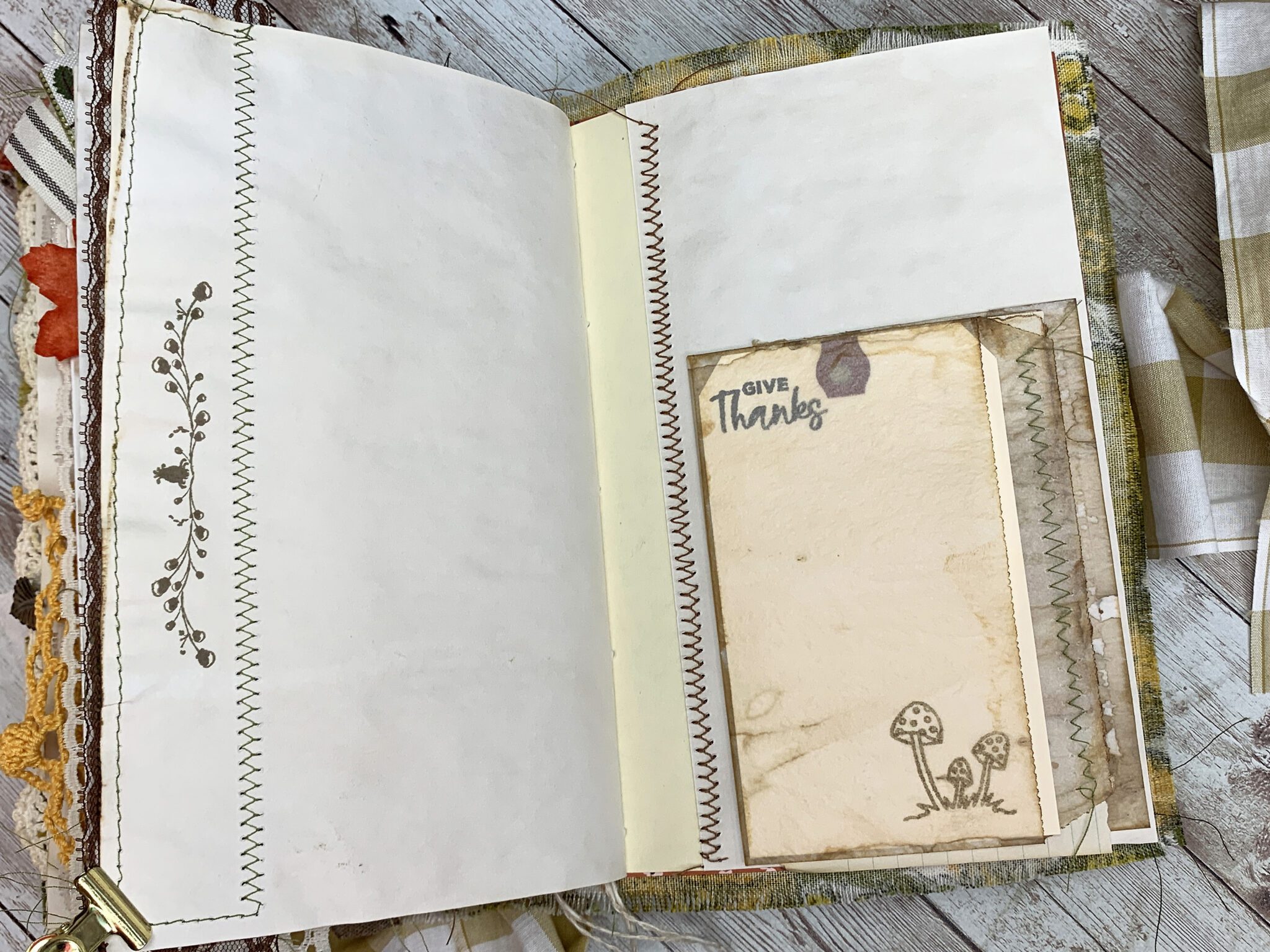 Gratitude and Thanksgiving Junk Journaling Book with Papers