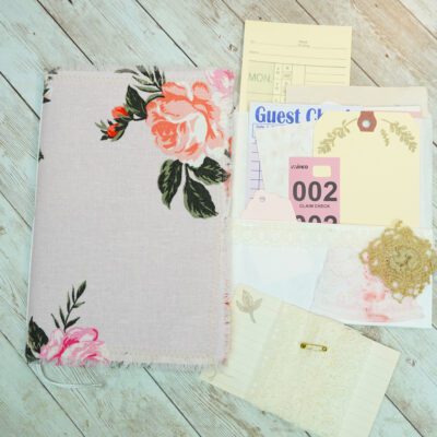 Blank Handmade Fabric Journal - Pale Pink - J1