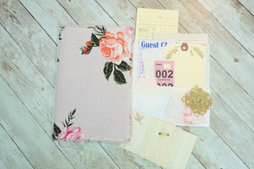 Blank Handmade Fabric Journal - Pale Pink - J1