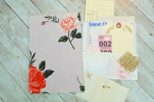 Blank Handmade Fabric Journal - Pale Pink - J1 - Image 2