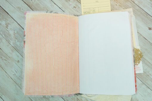 Blank Handmade Fabric Journal - Pale Pink - J5 - Image 3