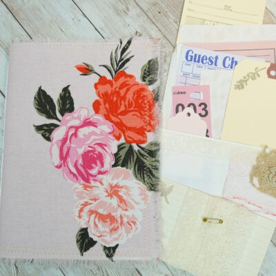 Blank Handmade Fabric Journal - Pale Pink - J3