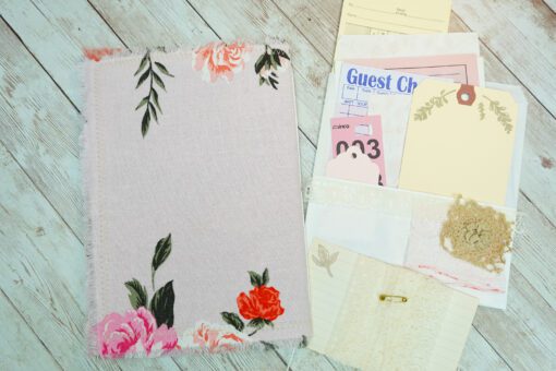 Blank Handmade Fabric Journal - Pale Pink - J3 - Image 2