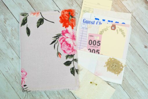 Blank Handmade Fabric Journal - Pale Pink - J5