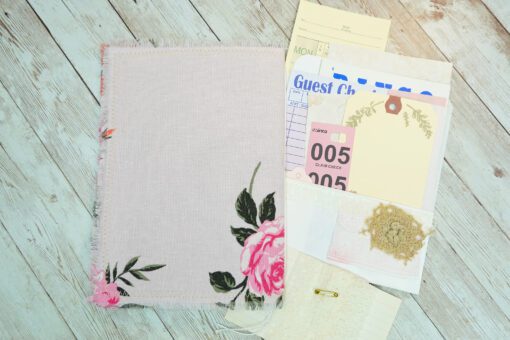 Blank Handmade Fabric Journal - Pale Pink - J5 - Image 2