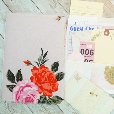 Blank Handmade Fabric Journal - Pale Pink - J6