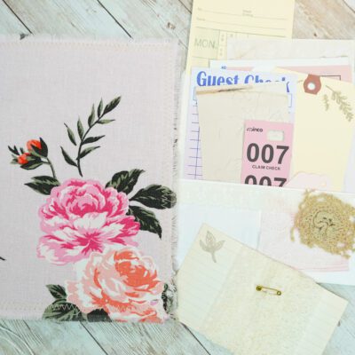 Blank Handmade Fabric Journal - Pale Pink - J7