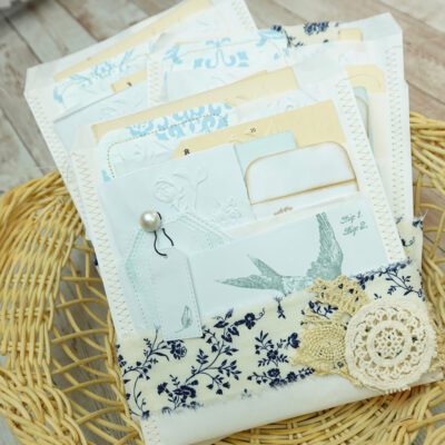 Soft Blue - Journal Ephemera Pack - Handmade Items