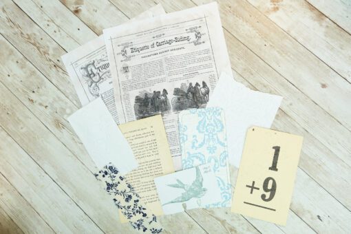 Soft Blue - Journal Ephemera Pack - Handmade Items - Image 3