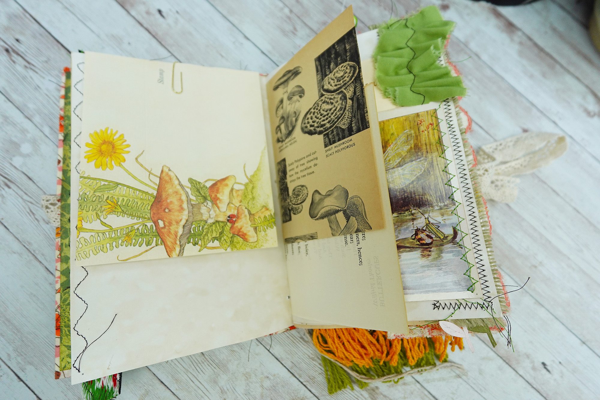 Fully Decorated Vintage Mushroom Junk Journal #1 - Image 7