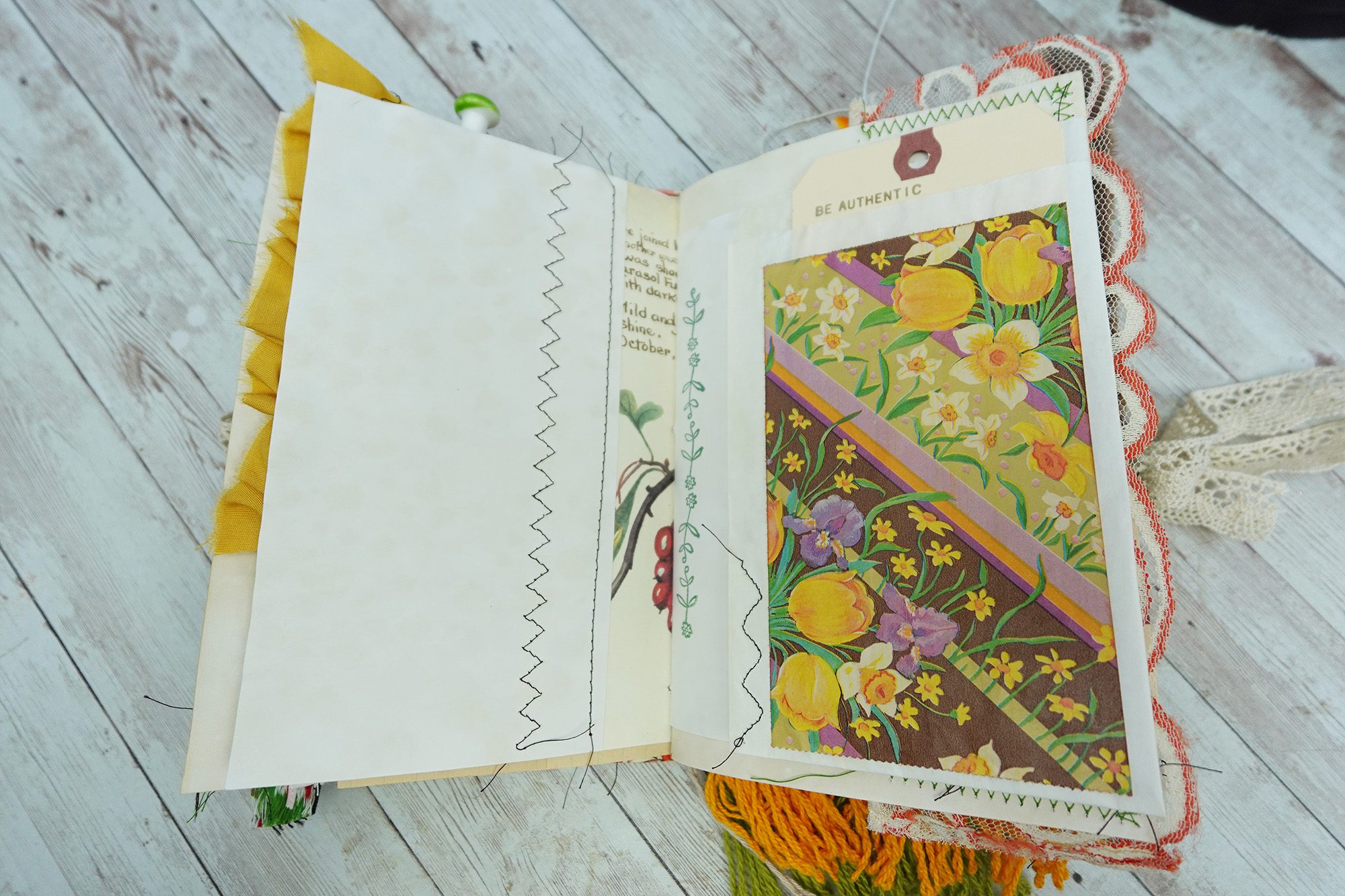 Fully Decorated Vintage Mushroom Junk Journal #1 - Image 8