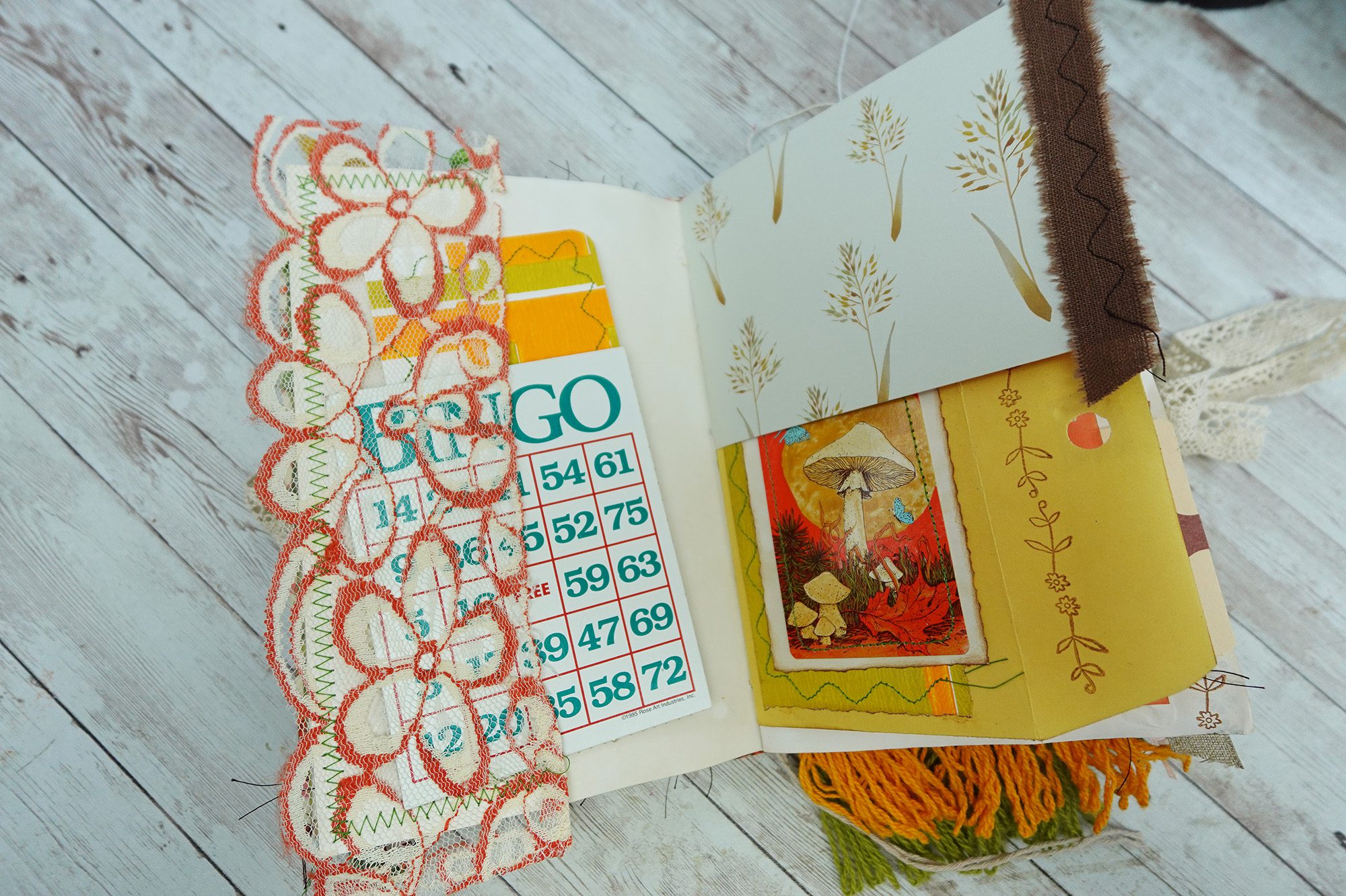 Fully Decorated Vintage Mushroom Junk Journal #1 - Image 9