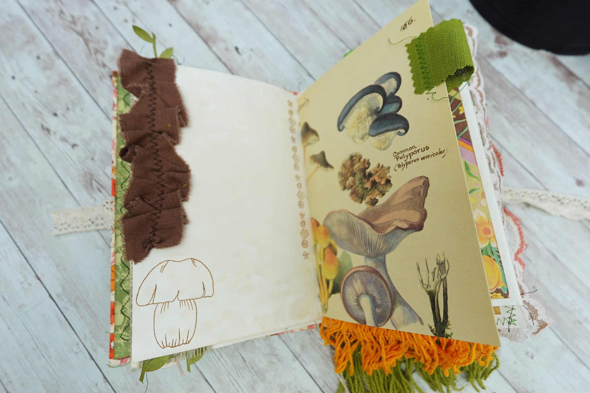 Fully Decorated Vintage Mushroom Junk Journal #2 - Image 6