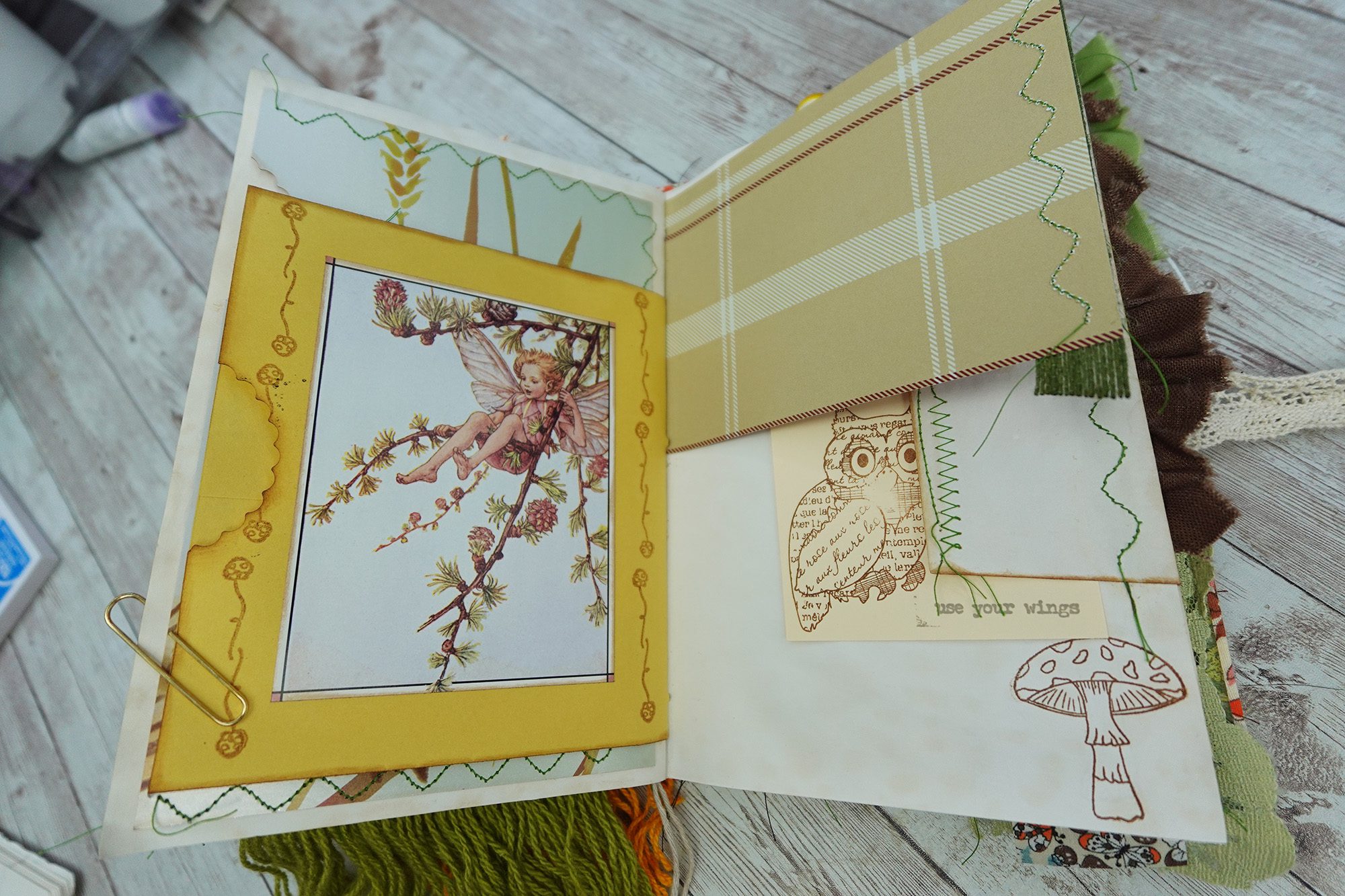 Fully Decorated Vintage Mushroom Junk Journal #2 - Image 10