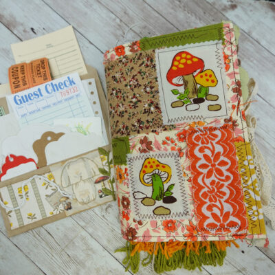 Fully Decorated Vintage Mushroom Junk Journal #3