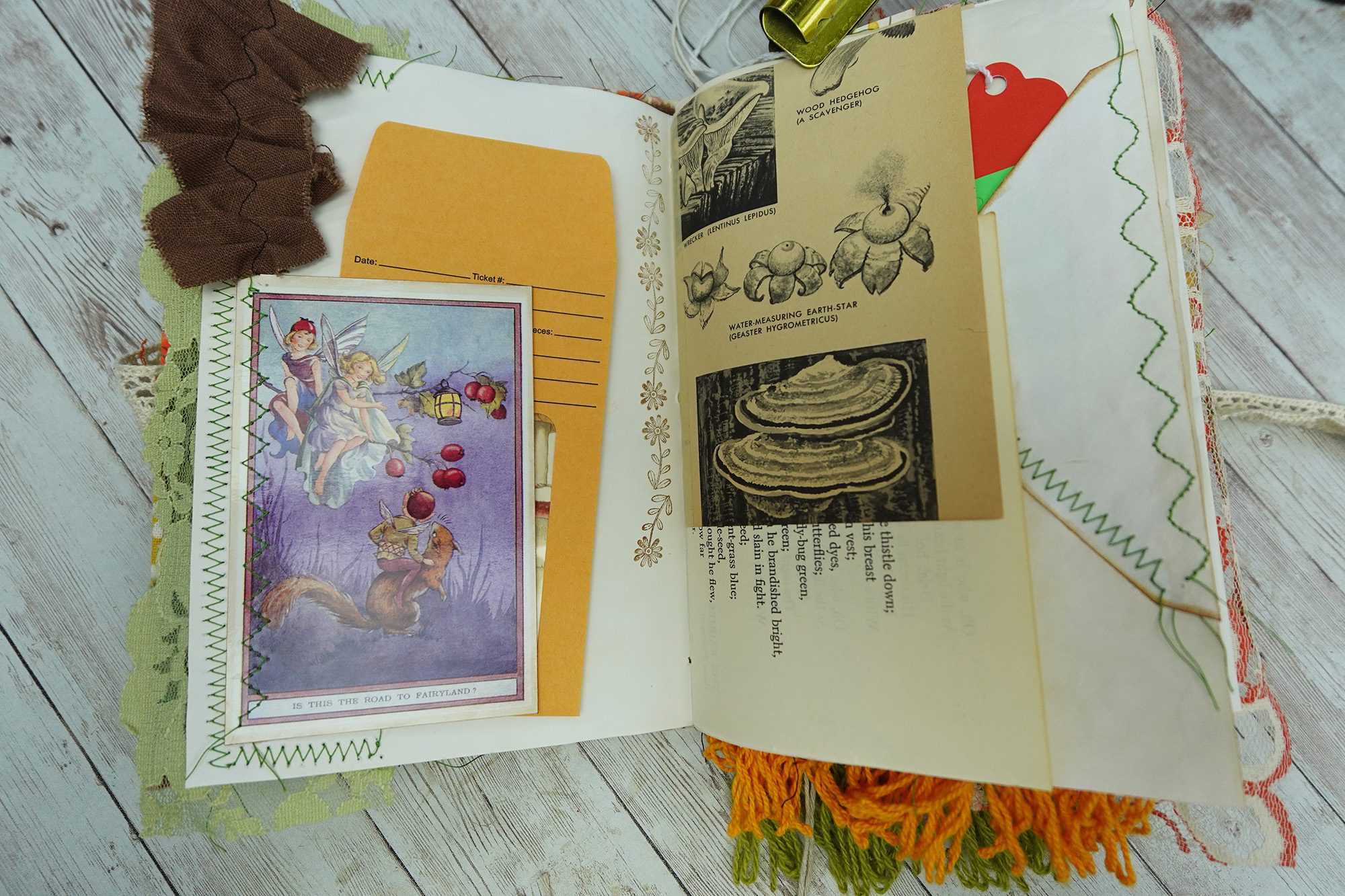 Fully Decorated Vintage Mushroom Junk Journal #3 - Image 7