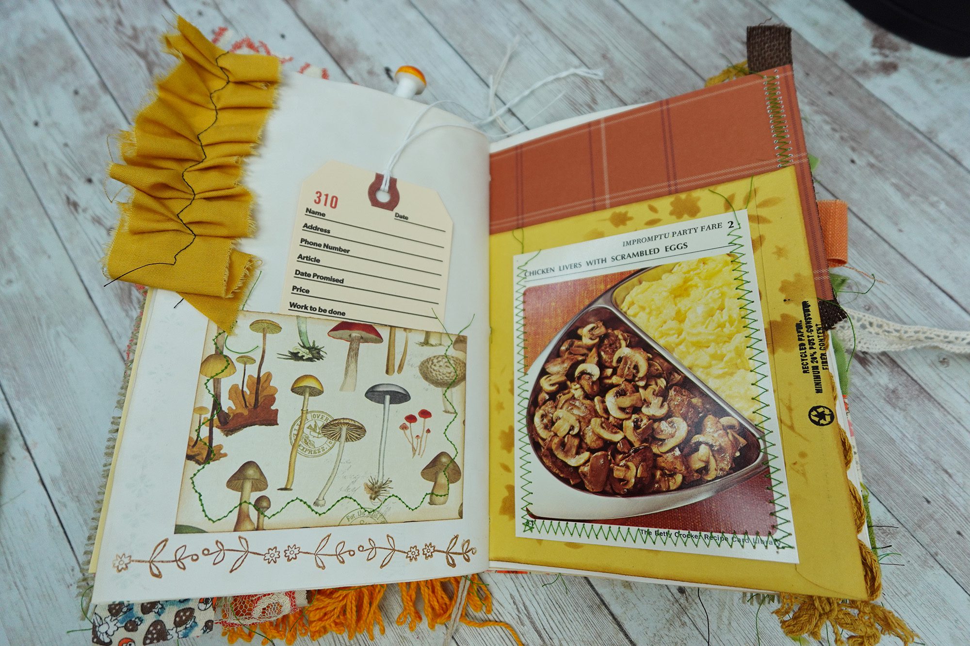 Fully Decorated Vintage Mushroom Junk Journal #3 - Image 12