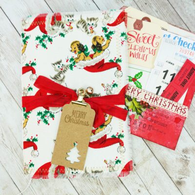 Puppy and Kitty Christmas Blank Journal - Journal B