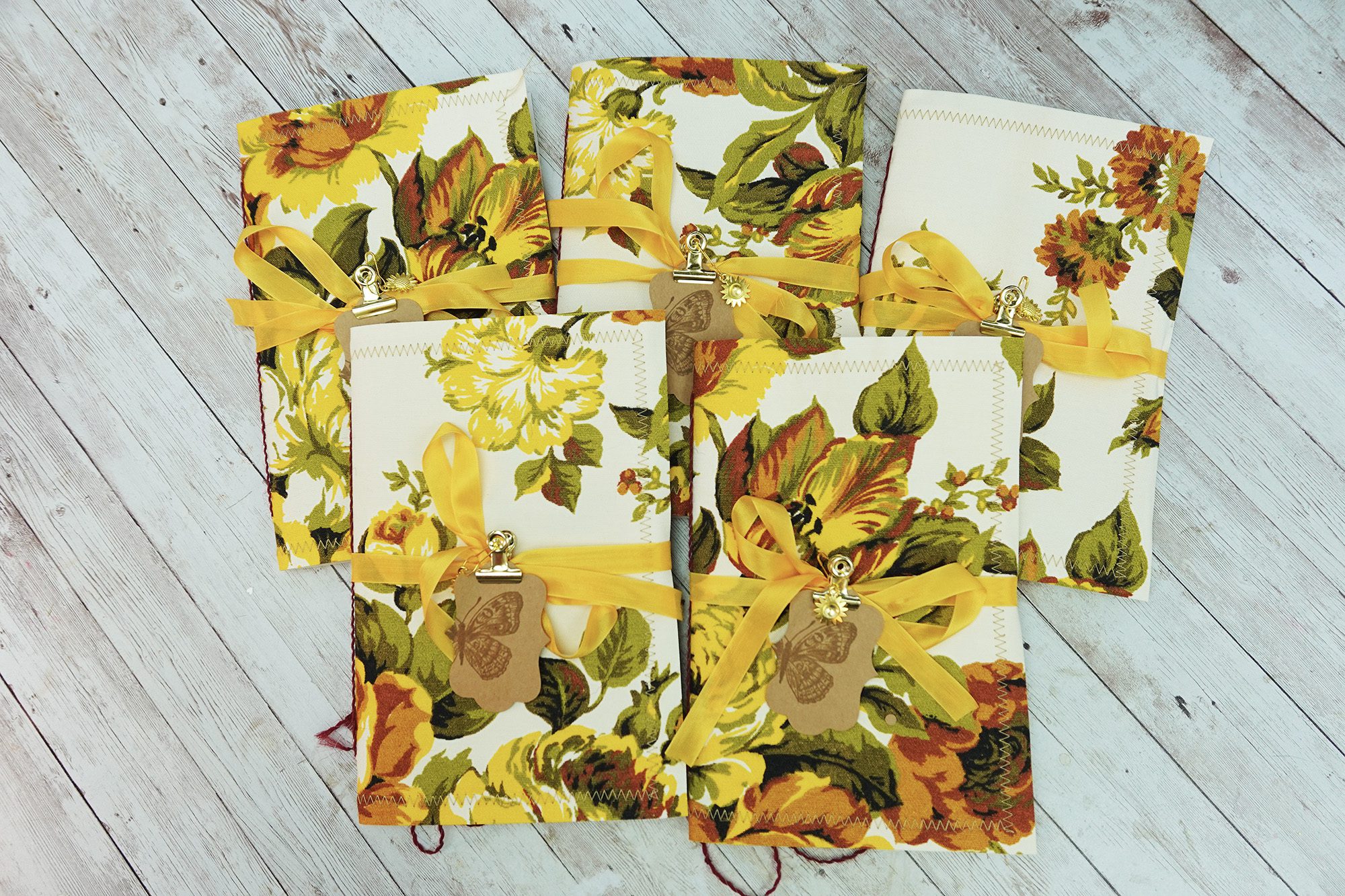 Vintage Yellow and Brown Blank Journal - Image 2