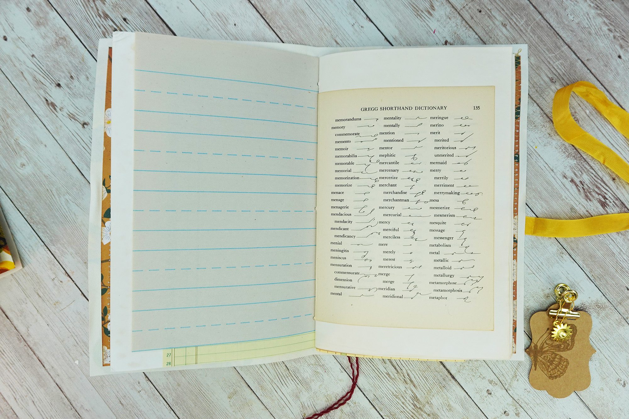 Vintage Yellow and Brown Blank Journal - Image 5