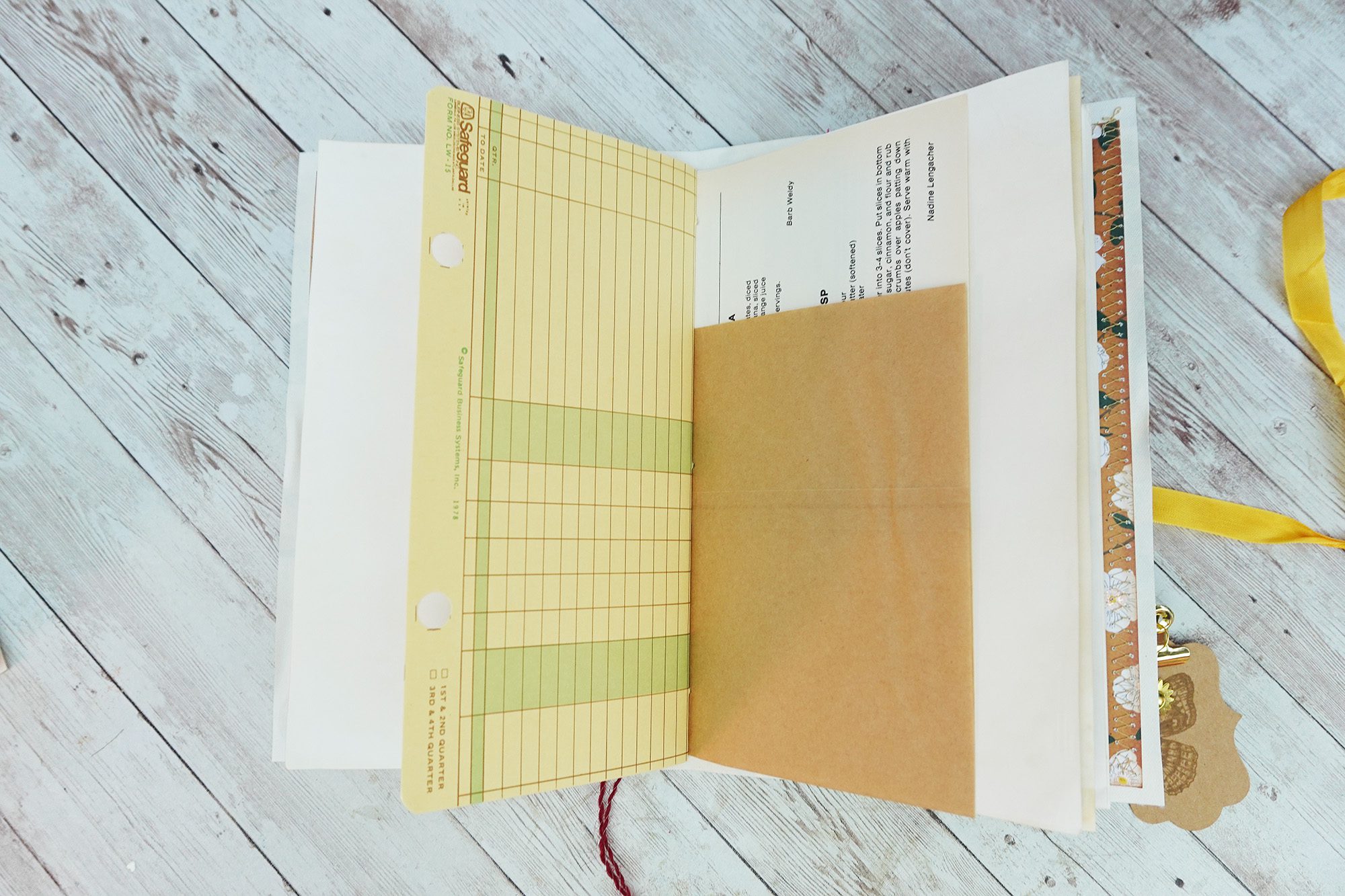 Vintage Yellow and Brown Blank Journal - Image 7