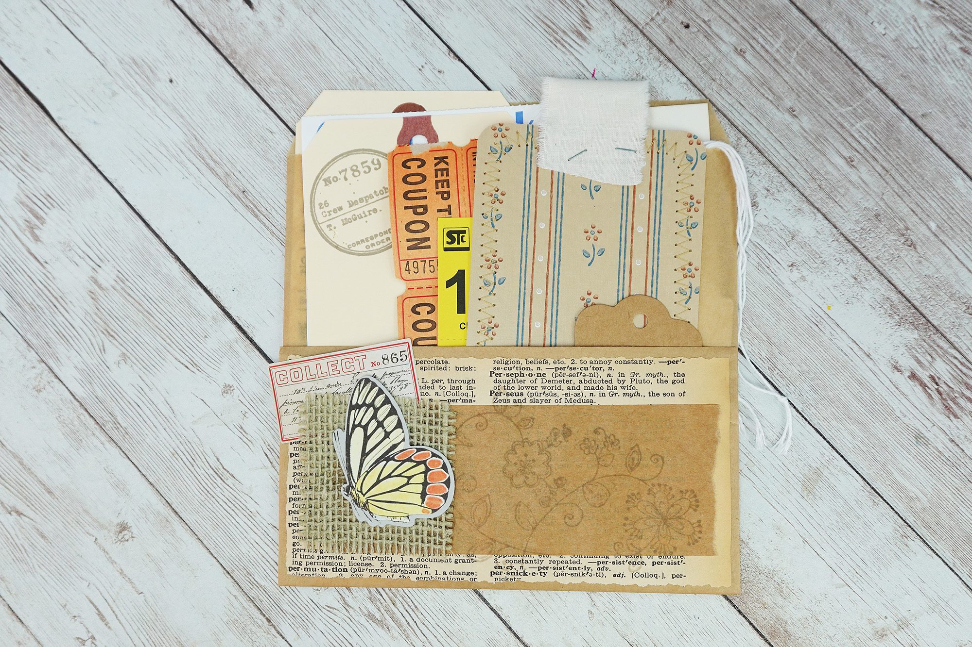 Vintage Yellow Floral Blank Journal - Image 3