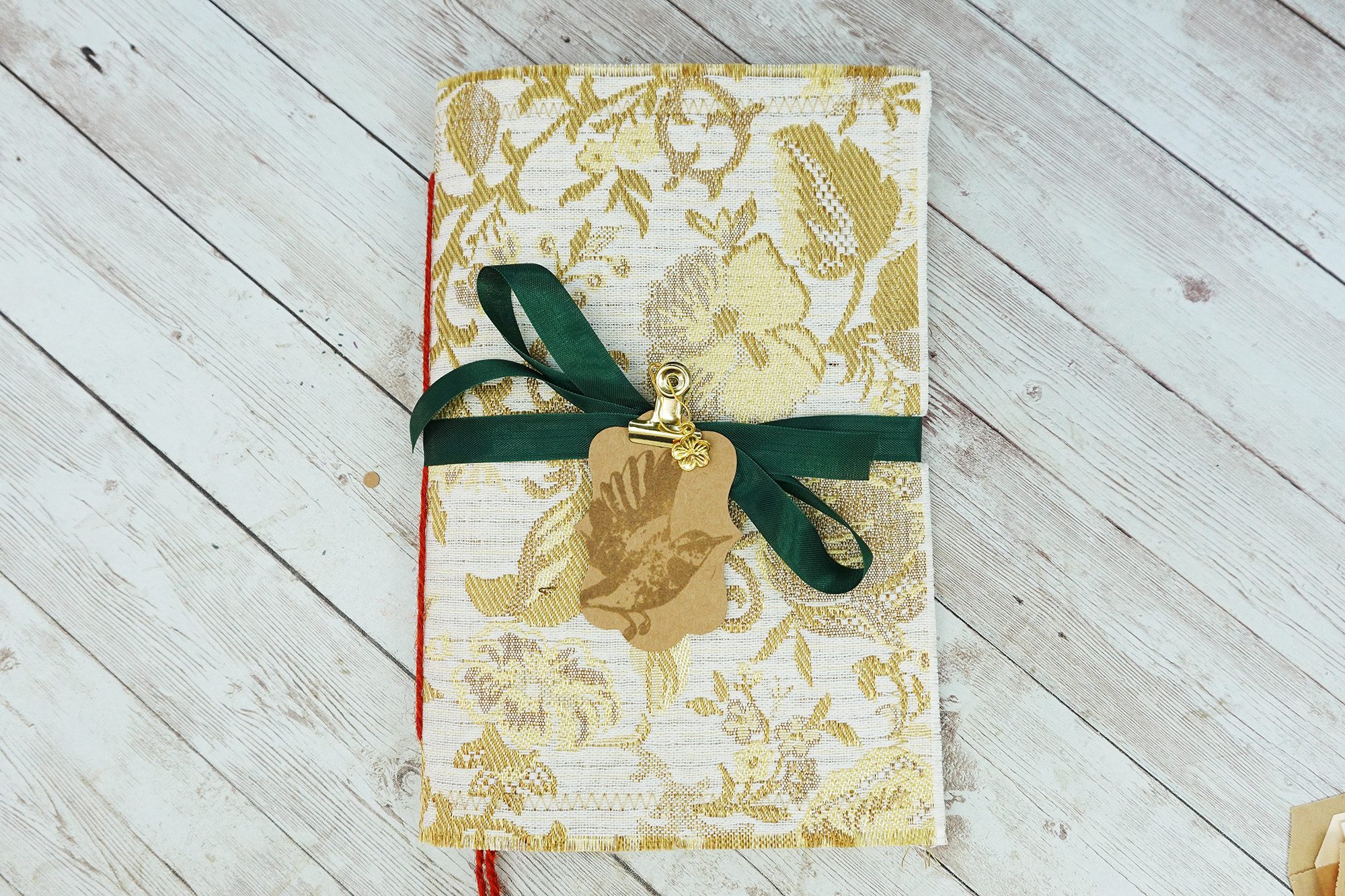Vintage Yellow Floral Blank Journal - Image 4