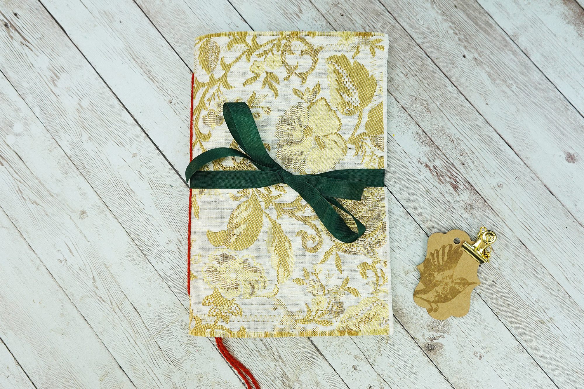 Vintage Yellow Floral Blank Journal - Image 5