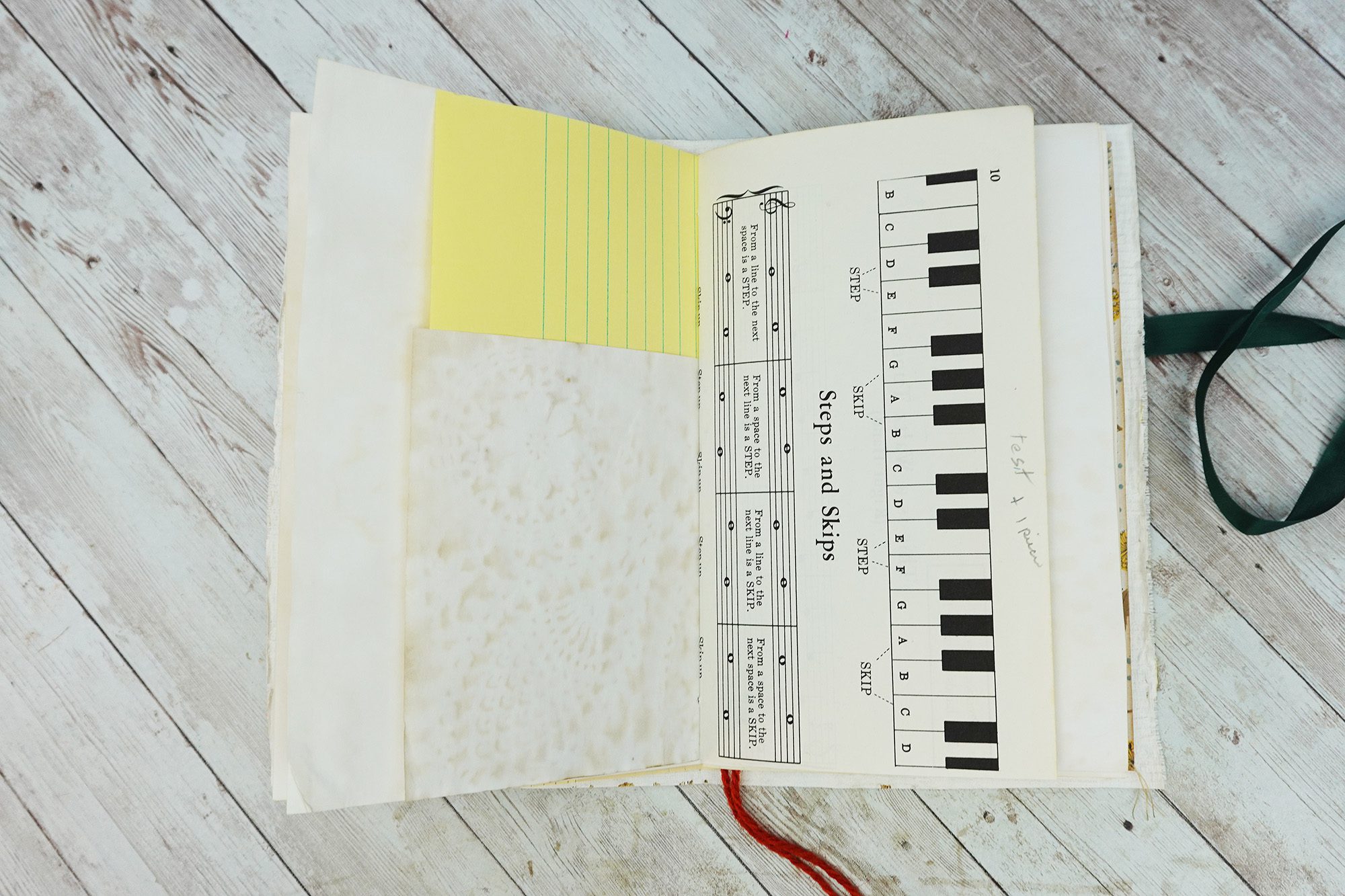 Vintage Yellow Floral Blank Journal - Image 7