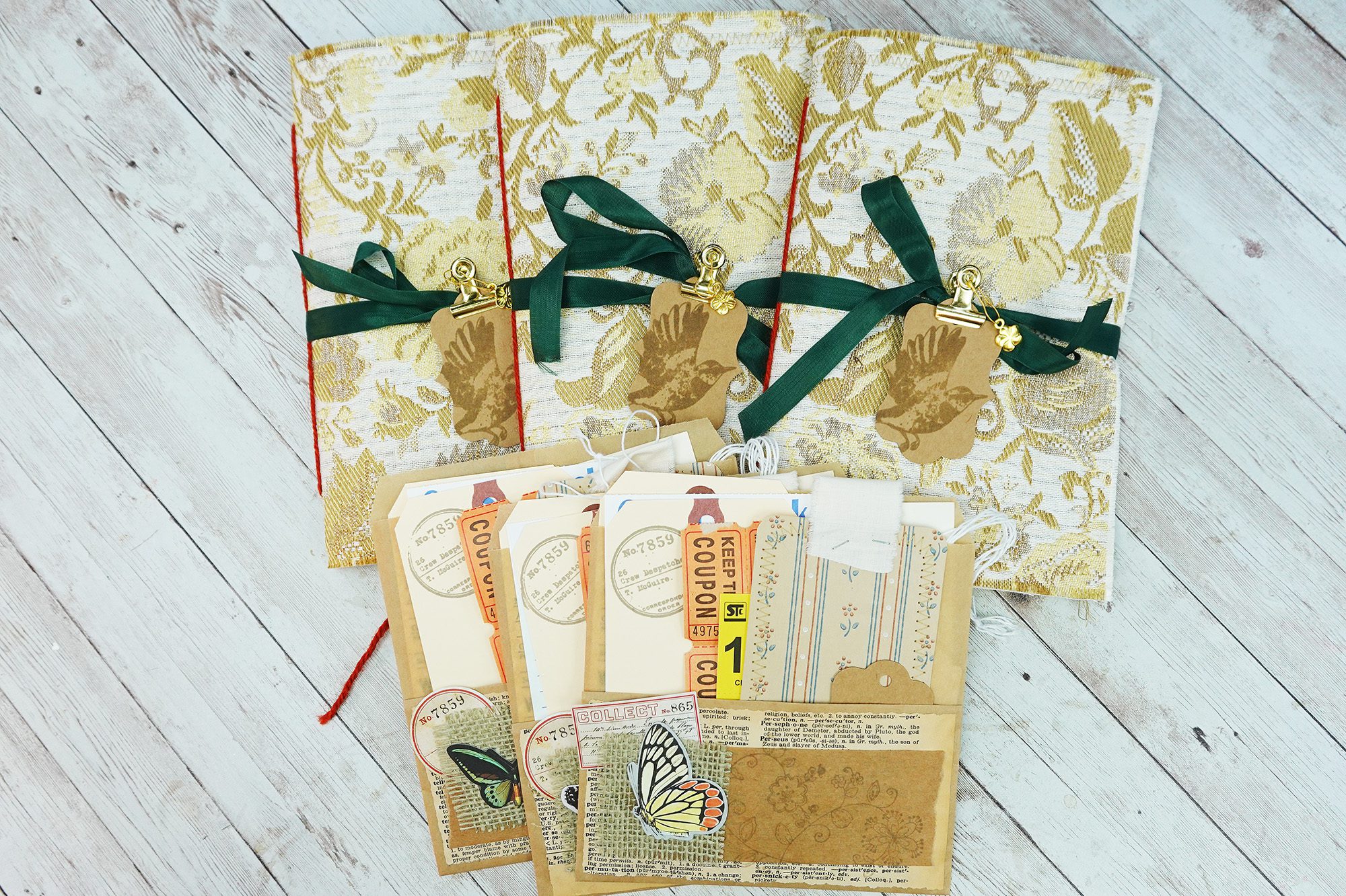 Vintage Yellow Floral Blank Journal