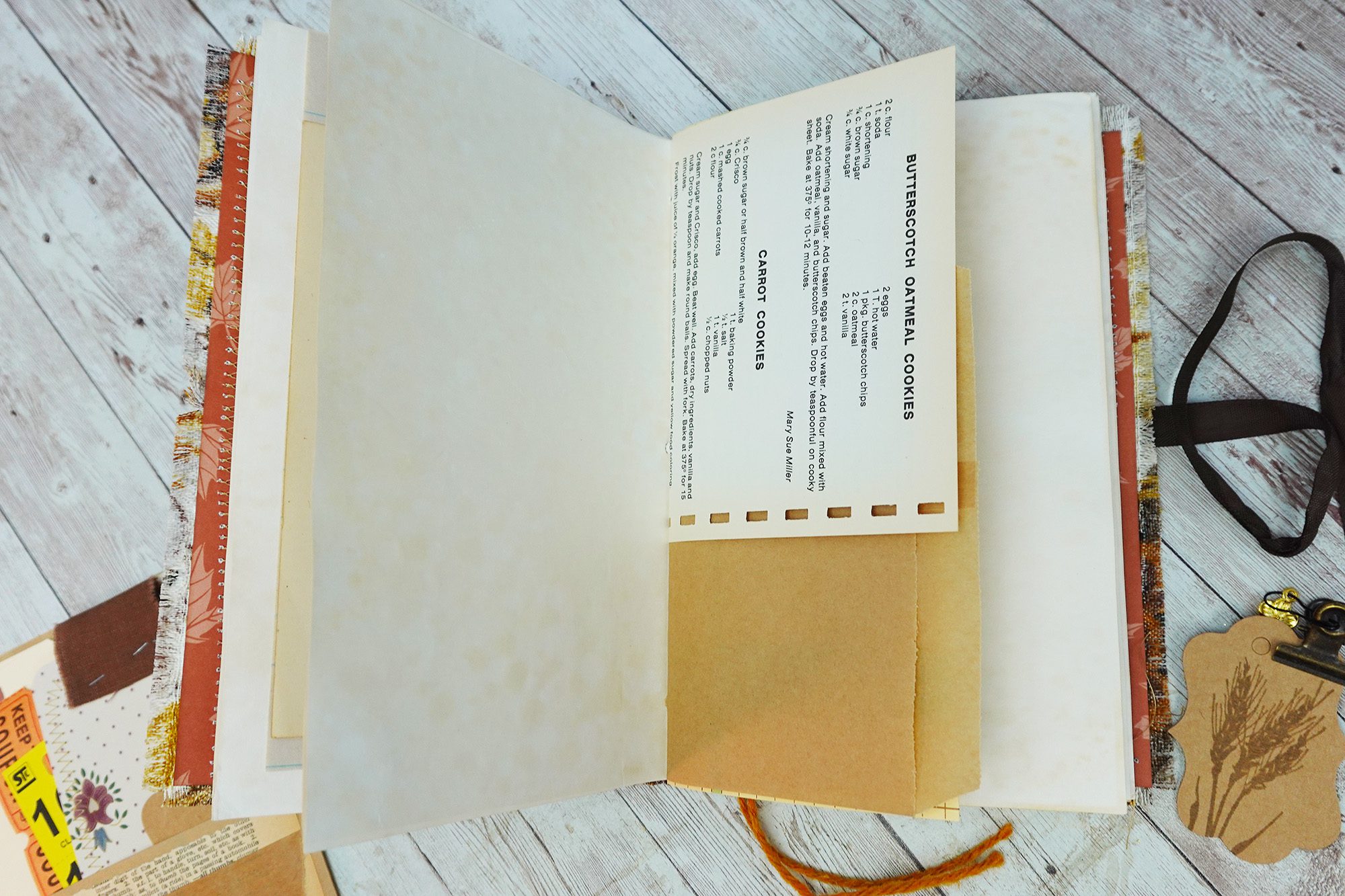 Vintage Small Brown Floral Blank Journal - 8.5x6 Size - Image 3