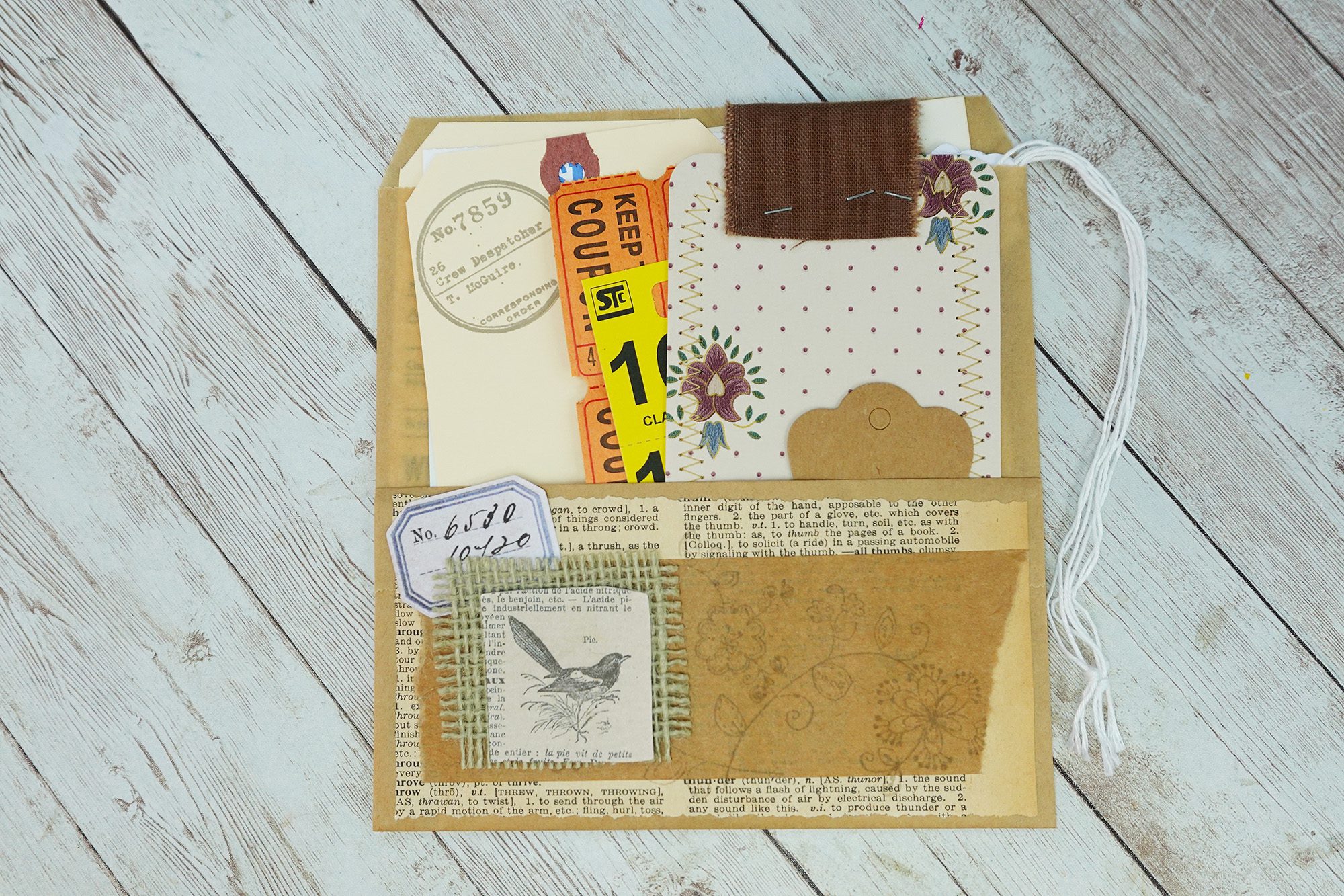 Vintage Small Brown Floral Blank Journal - 8.5x6 Size - Image 5