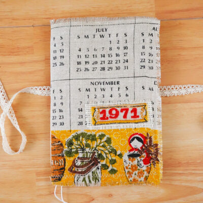 Vintage Kitchen Calendar Blank Journal - 1971