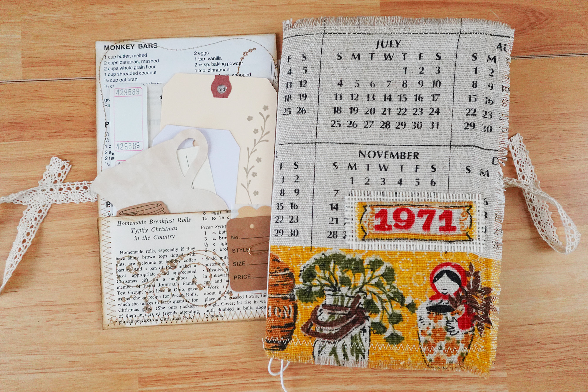 Vintage Kitchen Calendar Blank Journal - 1971 - Image 5